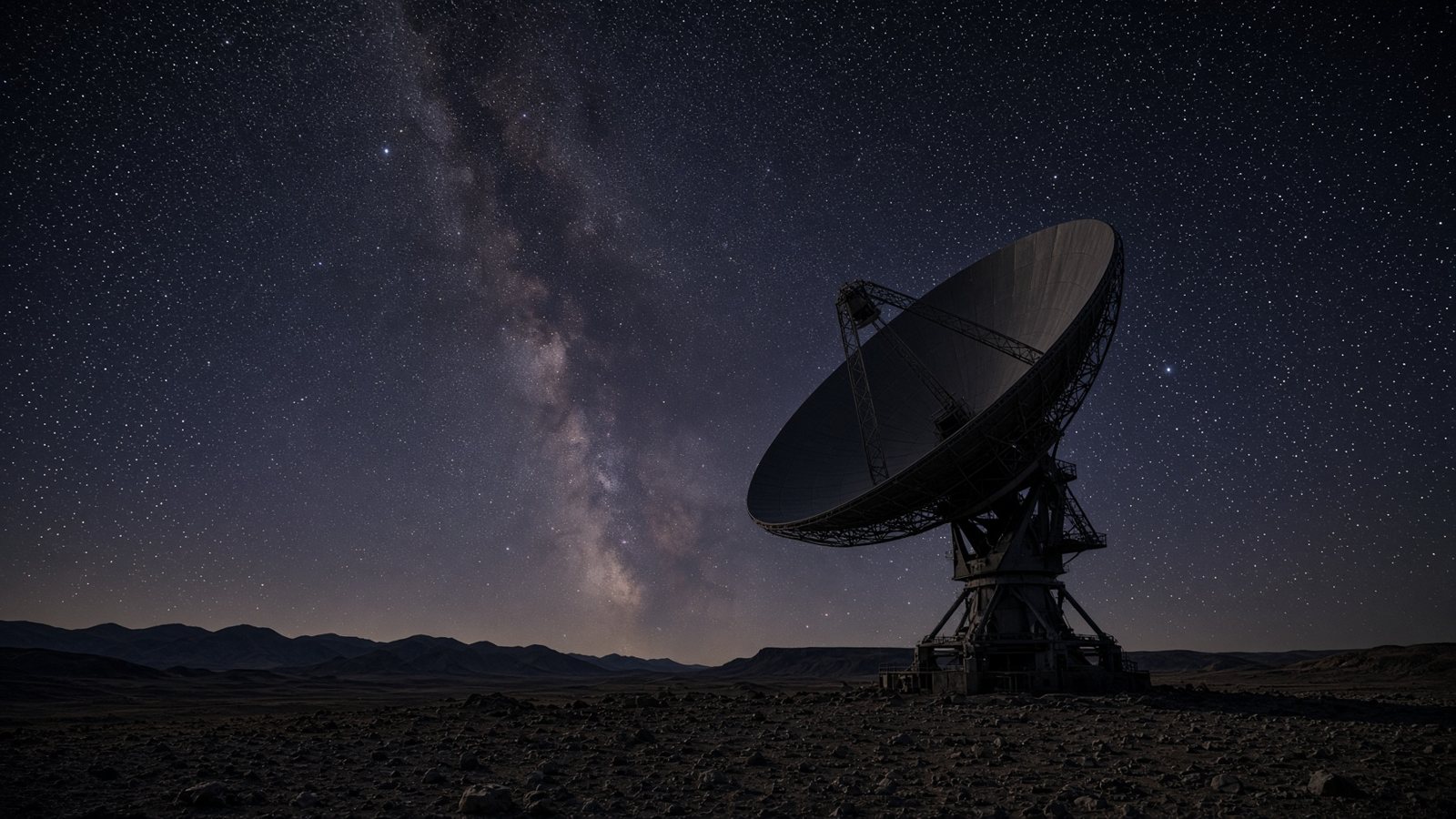 Radiotelescopio sotto la Via Lattea