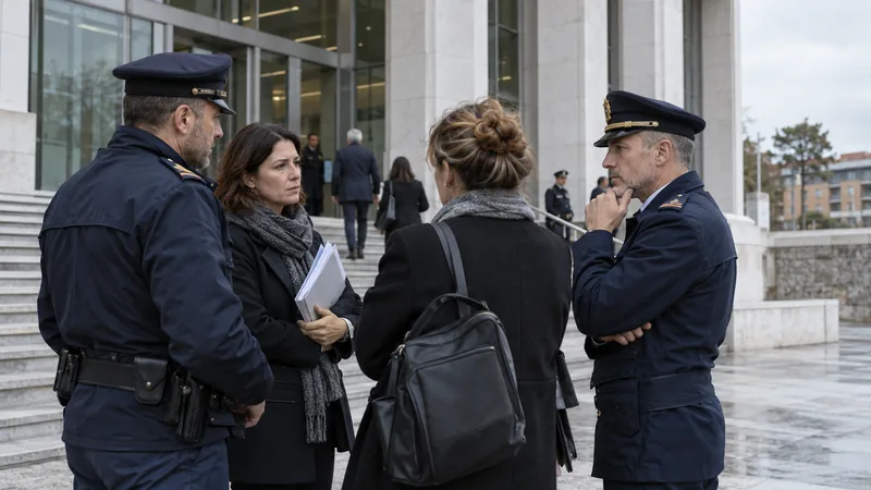 Forze dell’ordine e operatori della giustizia minorile davanti a un tribunale italiano