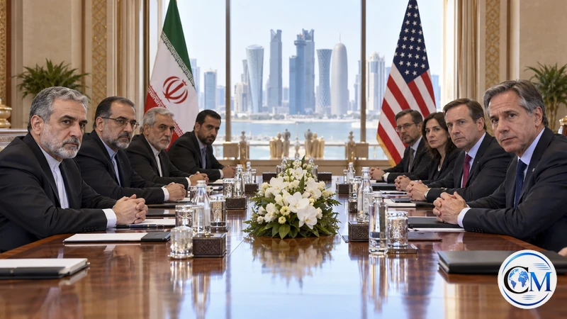 Ricostruzione editoriale IA di delegazioni statunitense e iraniana a un tavolo; non ritrae un incontro reale.