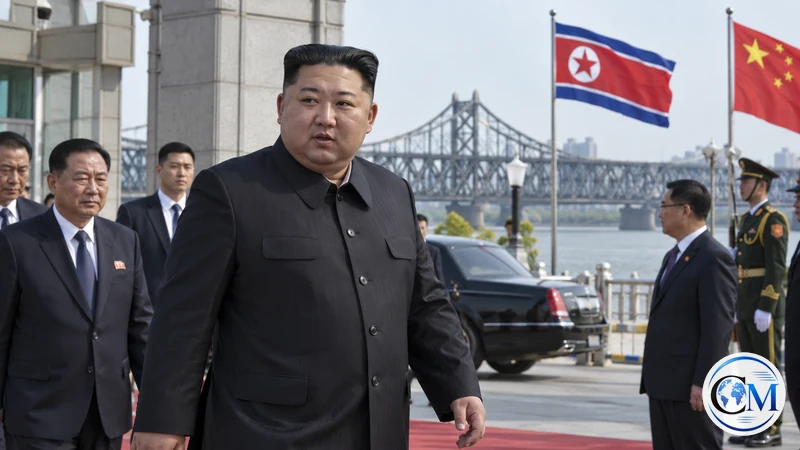 Ricostruzione editoriale IA ultrarealistica di Kim Jong Un al rientro dalla Cina; non è una fotografia documentaria della visita.