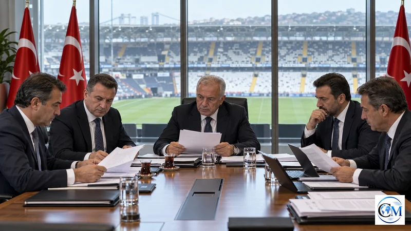 Riunione disciplinare generica in una sala della federazione calcistica turca