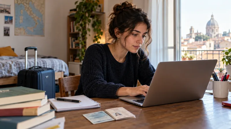 Studentessa fuori sede prepara online la domanda per votare nel Comune di domicilio