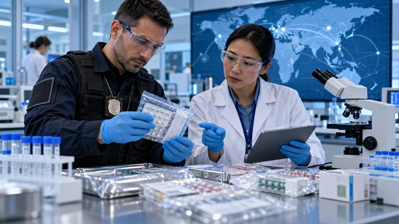 Analisi forense di confezioni farmaceutiche sospette in laboratorio